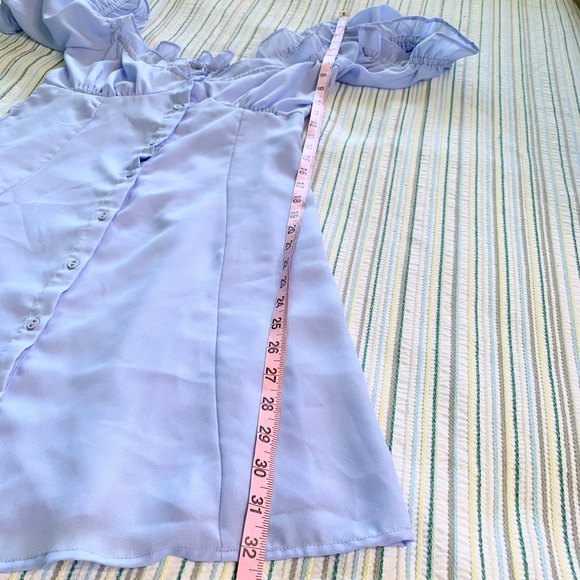 ASOS Periwinkle Peasant Dress - Picture 3 of 6